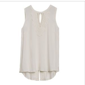 Daniel Rainn NWT white lace sleeveless blouse